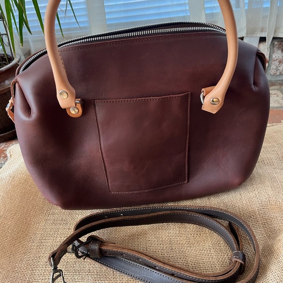 Love 41 Women's Dark Brown Leather Satchel - Picture 5 of 11